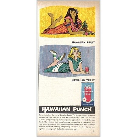 1959 Hawaiian Punch Color Hawaii Art Print Ad