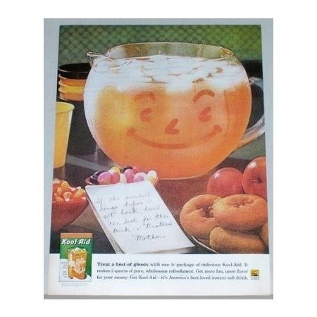 1961 Kool Aid Instant Drink Color Print Ad - Host Of Ghosts