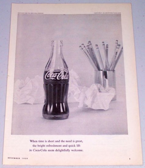 1959 Coca Cola Soda Beverage Coke Print Ad