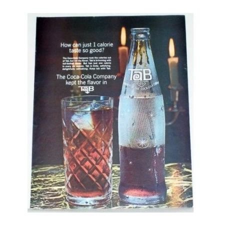 1964 Tab Cola Color Print Ad - 1 Calore Taste So Good