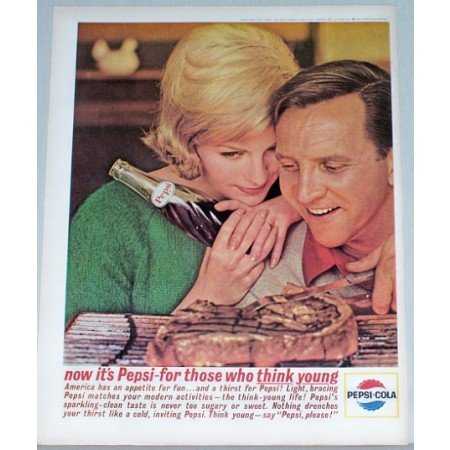 1963 Pepsi Cola Soda Soft Drink Color Print Ad - Appetite For Fun