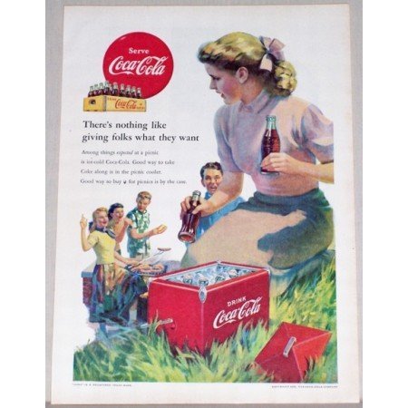 1952 Coca Cola Coke Soda Soft Drink Color Art Print Ad - Among Things Expected