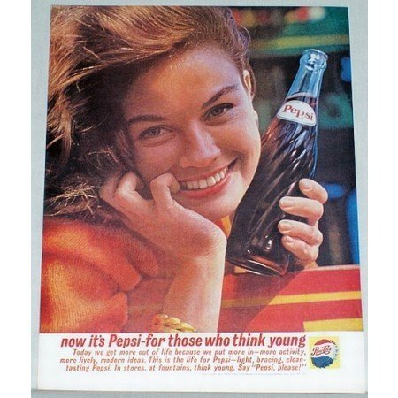 1961 Pepsi Cola Color Print Ad - More Activity, More Lively