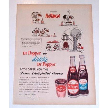 1963 Dr Pepper Soda Harmon Johnny Hart Art Color Print Ad