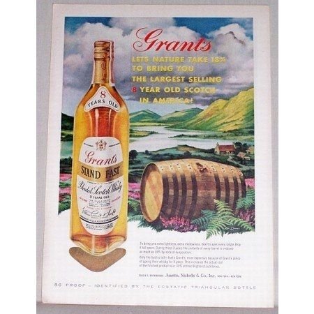 1960 Grant's Blended Scotch Whiskey Color Print Ad