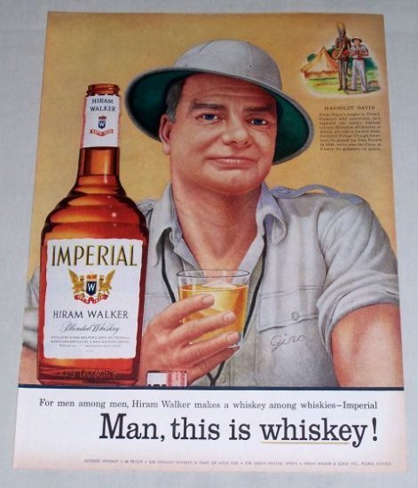 1956 Imperial Whiskey Hassoldt Davis Color Art Print Ad