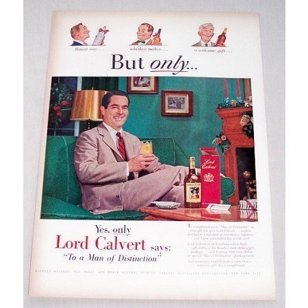 1948 Lord Calvert Whiskey Color Print Ad - Man Of Distinction