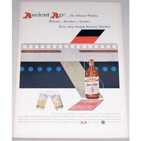 1948 Ancient Age Kentucky Bourbon Whiskey Color Print Ad