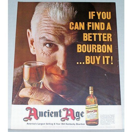 1962 Ancient Age Bourbon Whiskey Color Print Ad