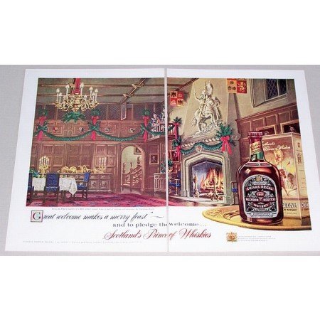 1955 Chivas Regal Blended Scotch Whiskey 2 Page Color Print Ad