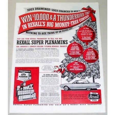 1961 Rexall Drug Store Color Print Ad - Super Plenamins