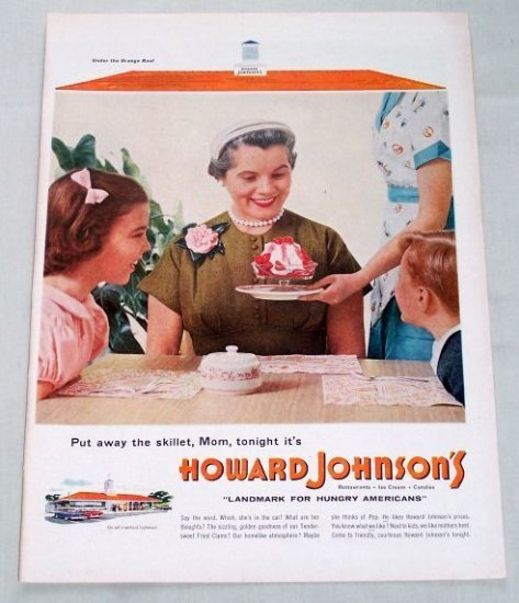 1955 Howard Johnson's Restaurants Color Print Ad