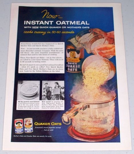 1955 Quaker Oats Color Food Print Ad