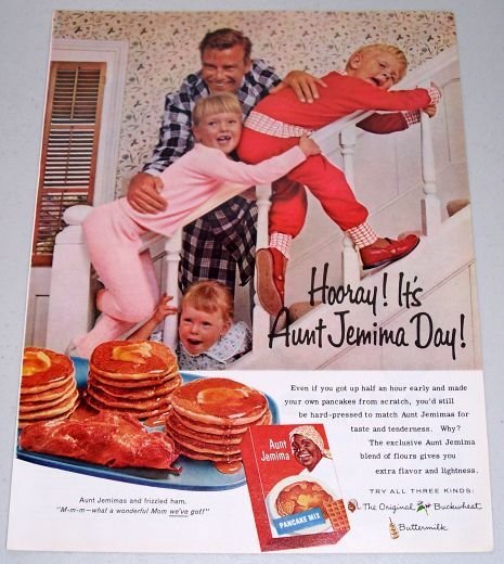 1960 Aunt Jemima Pancake Mix Color Print Ad
