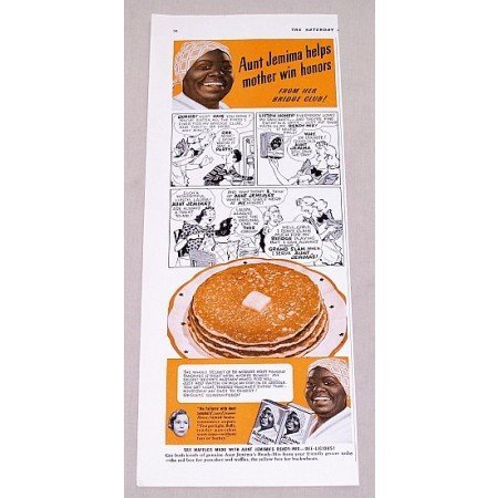 1940 Aunt Jemima Pancakes Color Print Ad - Mother Wins Honors