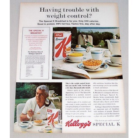 1965 Kelloggs Special K Cereal Color Print Ad