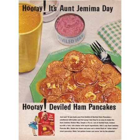 1961 Aunt Jemima Pancake Mix Color Print Ad - Aunt Jemima Day