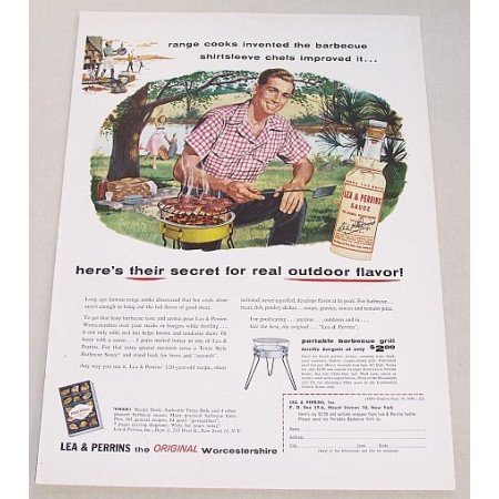 1956 Lea & Perrins Worcestershire Sauce Color Print Ad