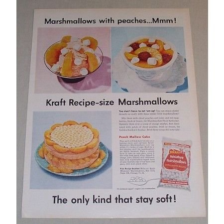 1958 Kraft Miniature Marshmallows Color Print Ad