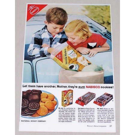 1954 Nabisco Cookies Color Print Ad - Let Them Have Another