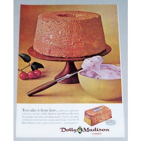 1961 Dolly Madison Cakes Color Print Ad - Take It From Here