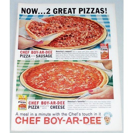 1962 Chef-Boy-Ar-Dee Pizza Color Print Ad