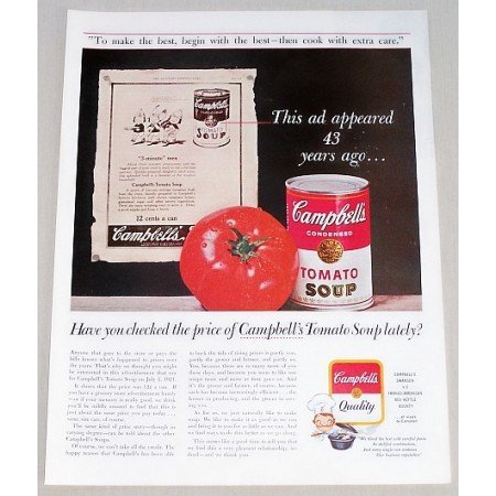 1964 Campbell's Soup Color Print Ad - Ad Appeared 43 Yrs Ago