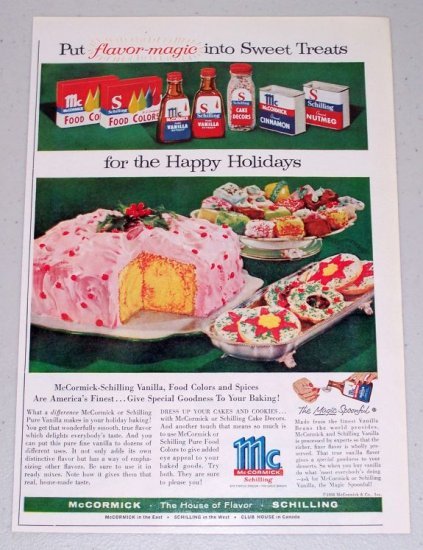1960 McCormick Schilling Spices Extracts Color Print Ad - Flavor Magic