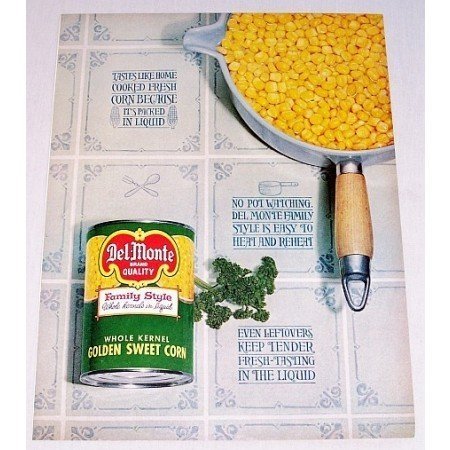 1962 Del Monte Golden Sweet Corn Color Print Ad