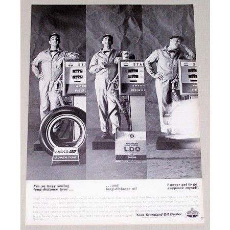 1964 Standard Oil Dealer Gas Tires Pumps Vintage Print Ad