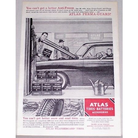 1954 Atlas Perma Guard Anti-Freeze Vintage Print Ad
