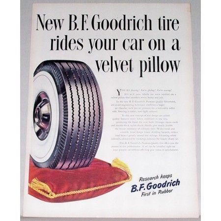 1948 B.F. Goodrich Silvertown Tires Vintage Color Print Ad