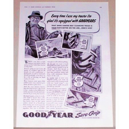 1941 Good Year Sure-Grip Tractor Tires Vintage Print Ad