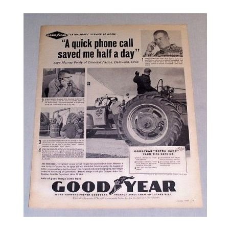 1961 Good Year Farm Tires Murray Verity Emerald Farms Vintage Print Ad