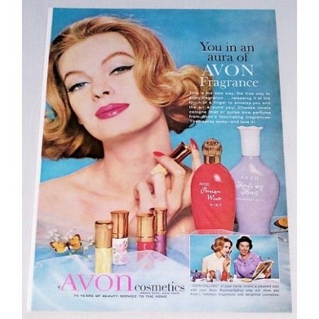 1961 Avon Cosmetics Color Print Ad - Avon Fragrance