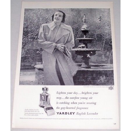 1948 Yardley English Lavender Fragrance Vintage Print Ad - Lighten You