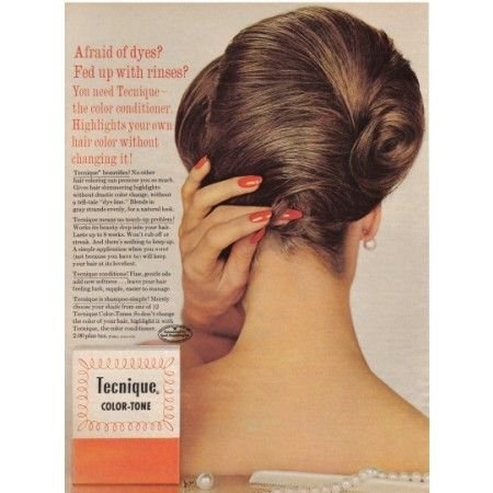 1962 Tecnique Color Tone Conditioner Vintage Color Print Ad