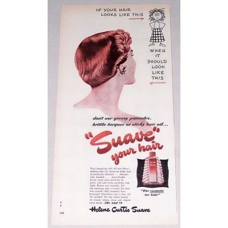 1949 Helen Curtis Suave Vintage Color Print Ad - Suave Your Hair