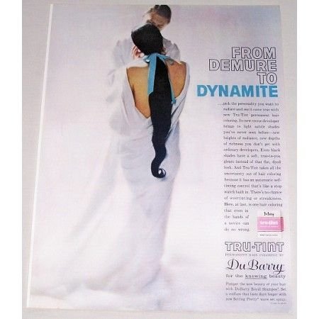 1962 Du Barry Tru-Tint Permanent Hair Coloring Vintage Color Print Ad