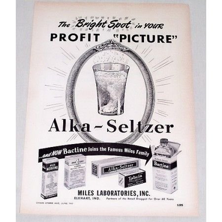 1950 Alka Seltzer Vintage Print Ad - The Bright Spot