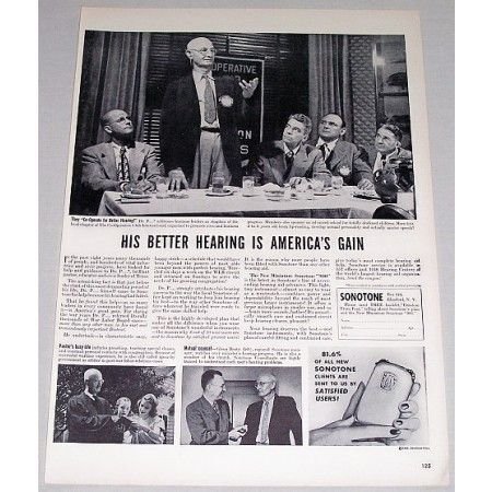 1948 Sonotone 900 Hearing Aid Vintage Print Ad - Better Hearing