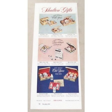 1947 Shulton Old Spice Toiletries Gifts Color Print Ad