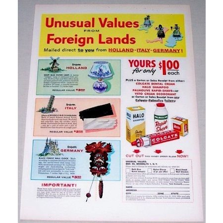 1958 Halo Palmolive Colgate Veto Mail Order Gifts Color Print Ad