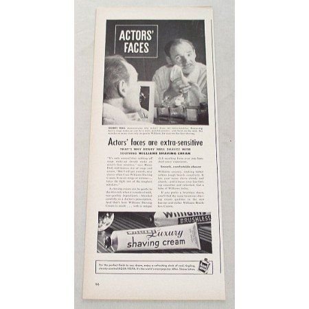 1948 Williams Shaving Cream Vintage Print Ad Celebrity Henry Hull