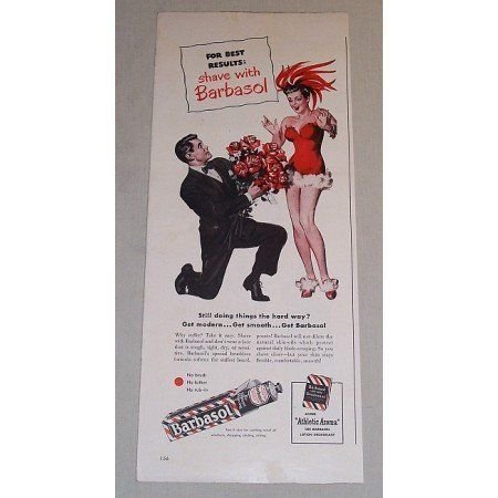 1948 Barbasol Beard Softener Color Print Art Ad