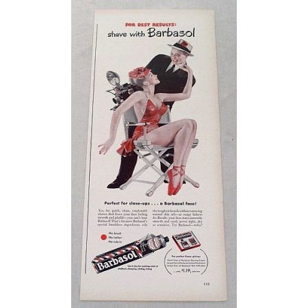 1948 Barbsol Shaving Color Print Art Ad - Perfect For Closeup