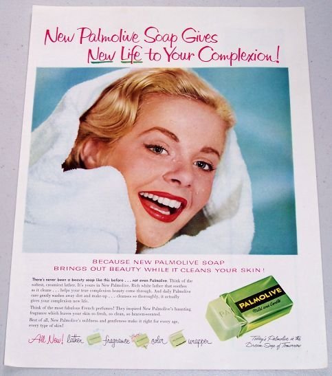 1958 Palmolive Soap Vintage Color Print Ad