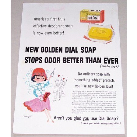 1957 Golden Dial Beauty Soap Fitch Art Color Print Ad