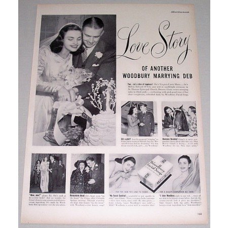 1948 Woodbury Facial Soap Vintage Print Ad - Love Story