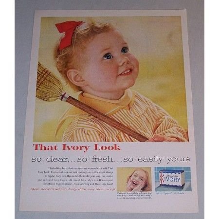 1958 Ivory Soap Color Print Ad - That Ivory Look